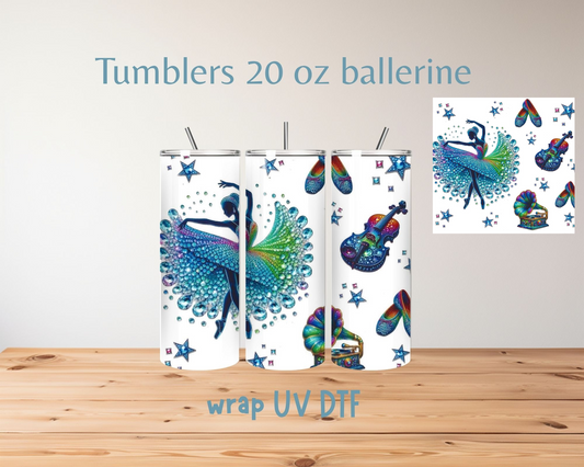 Tumbler 590 ml avec motif danseuse ballerine – cadeau personnalisé élégant