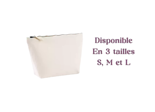 Pochette personnalisable fête des mamans disponible en 3 tailles S, M et L coloris naturel.
