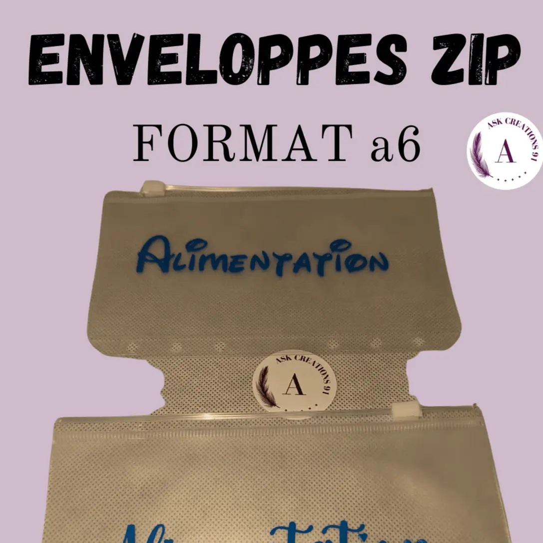 Enveloppes Zippées catégories personnalisées - ASK créations 91