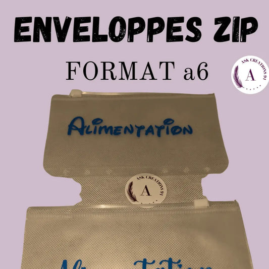 Enveloppes Zippées catégories personnalisées - ASK créations 91