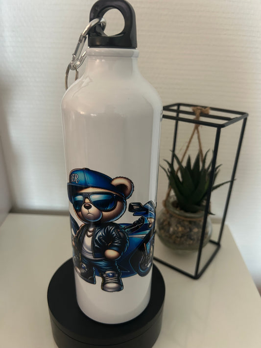 Restez Hydraté 💧 | Gourde Blanche 750 ml à Sublimation – Aluminium Léger avec Mousqueton 🏞️